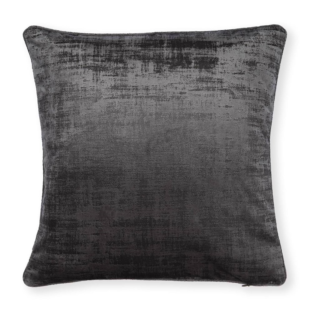 Naples Embossed Velvet Cushion By Clarke And Clarke in Smoke Grey